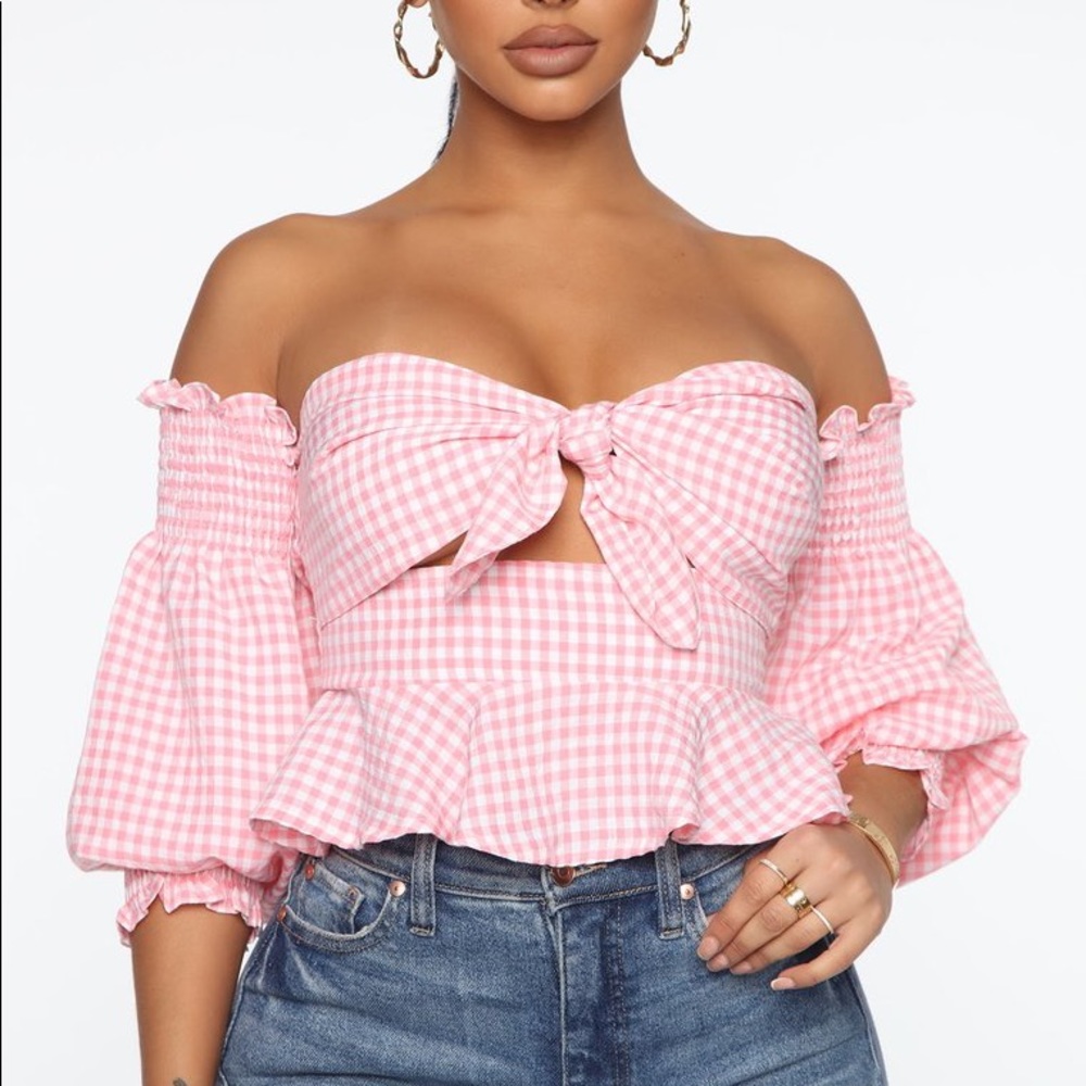 Pink Off the Shoulder Top